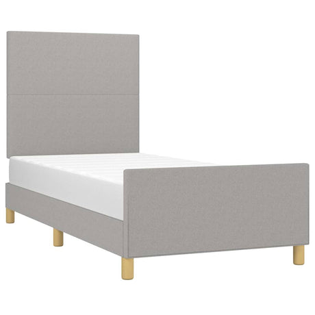 Vidaxl bedframe zonder matras 90x190 cm stof lichtgrijs
