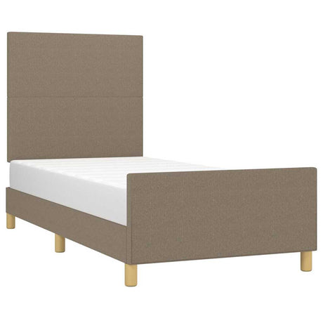 Vidaxl bedframe zonder matras 90x200 cm stof taupe