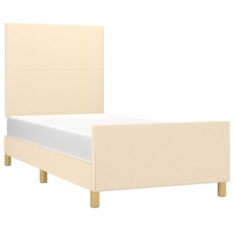 Vidaxl bedframe zonder matras 90x200 cm stof crèmekleurig