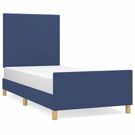 Vidaxl bedframe zonder matras 90x200 cm stof blauw
