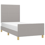 Vidaxl bedframe zonder matras 100x200 cm stof lichtgrijs