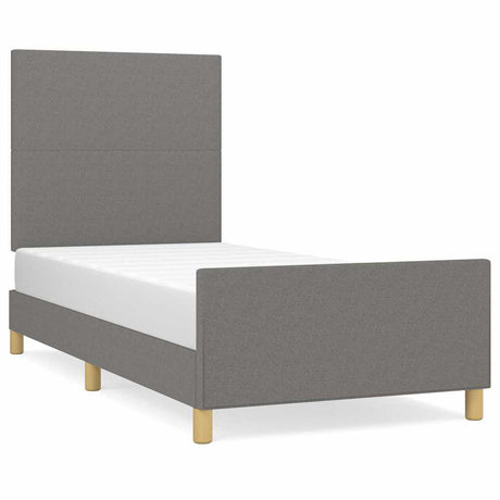 Vidaxl bedframe zonder matras 100x200 cm stof donkergrijs