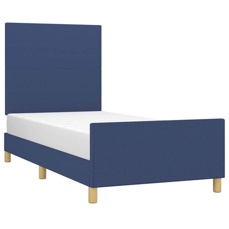 Vidaxl bedframe zonder matras 100x200 cm stof blauw