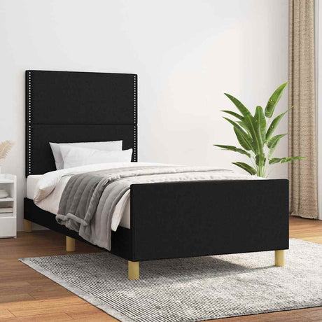 Vidaxl bedframe zonder matras 90x190 cm stof zwart