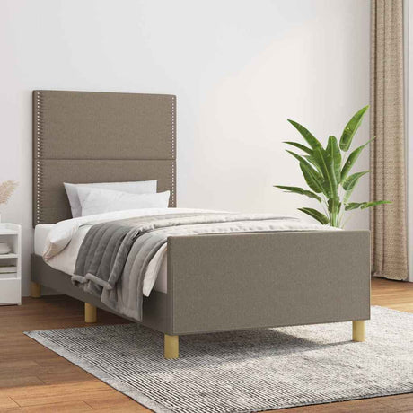 Vidaxl bedframe zonder matras 90x190 cm stof taupe