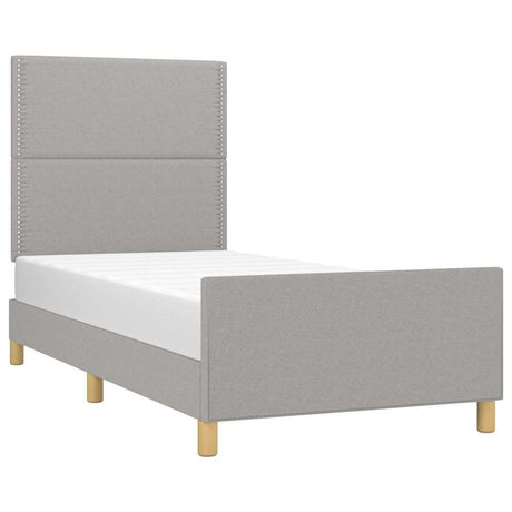 Vidaxl bedframe zonder matras 90x200 cm stof lichtgrijs