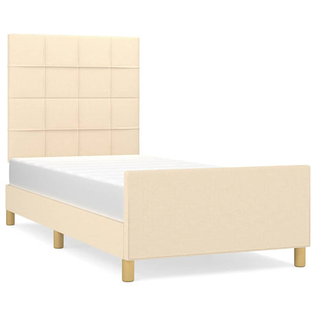 Vidaxl bedframe zonder matras 80x200 cm stof crèmekleurig