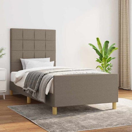 Vidaxl bedframe zonder matras 90x190 cm stof taupe