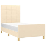 Vidaxl bedframe zonder matras 90x190 cm stof crèmekleurig