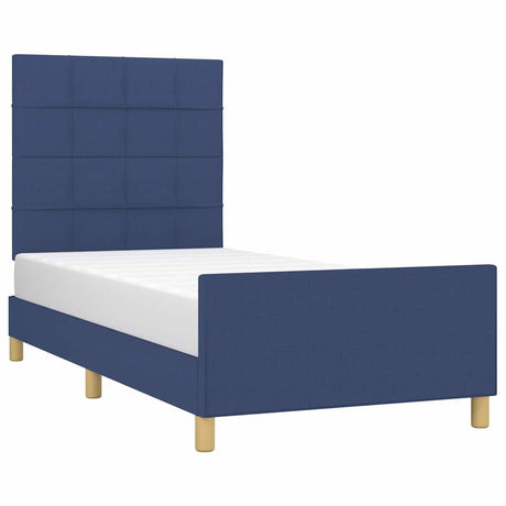 Vidaxl bedframe zonder matras 90x190 cm stof blauw