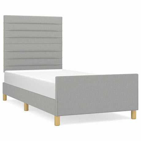 Vidaxl bedframe zonder matras 80x200 cm stof lichtgrijs
