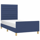 Vidaxl bedframe zonder matras 90x190 cm stof blauw