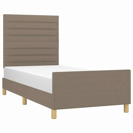Vidaxl bedframe zonder matras 100x200 cm stof taupe