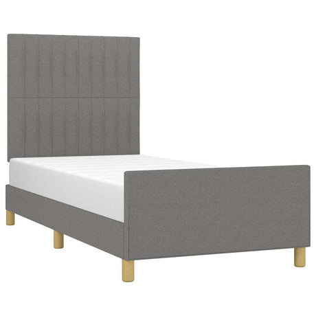 Vidaxl bedframe zonder matras 80x200 cm stof donkergrijs