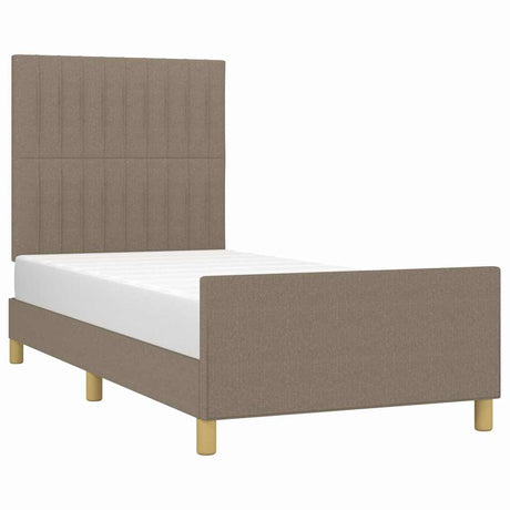 Vidaxl bedframe zonder matras 100x200 cm stof taupe