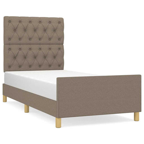 Vidaxl bedframe zonder matras 80x200 cm stof taupe