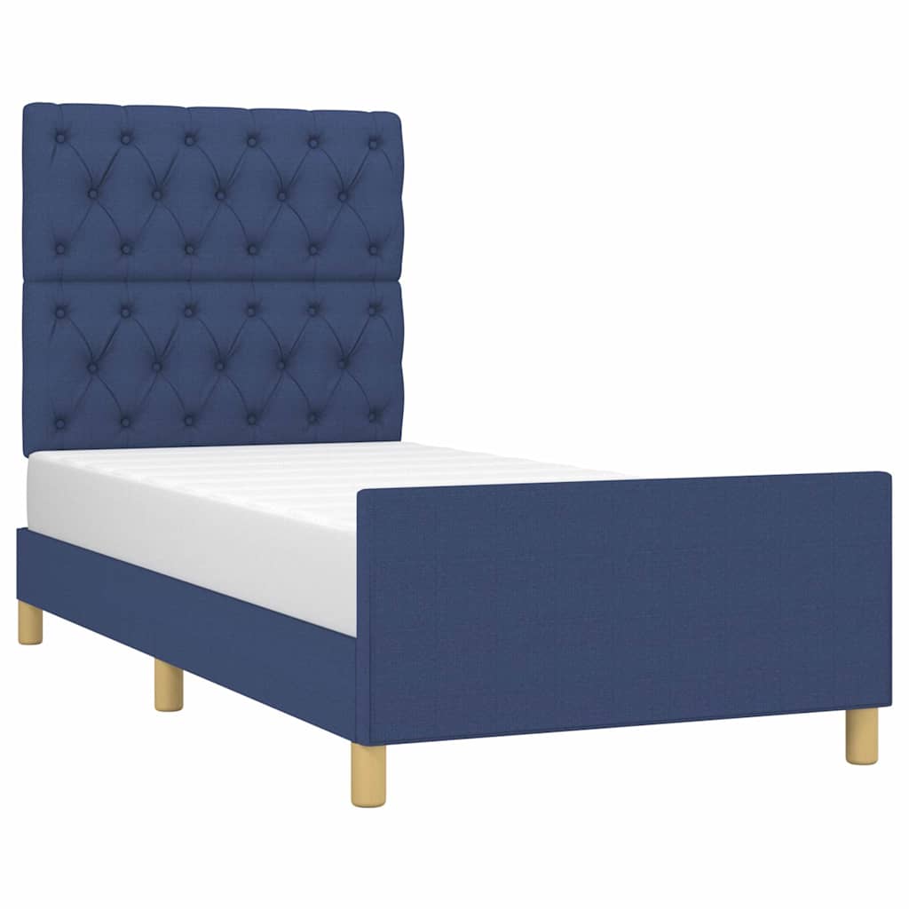 Vidaxl bedframe zonder matras 80x200 cm stof blauw