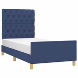 Vidaxl bedframe zonder matras 80x200 cm stof blauw
