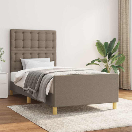 Vidaxl bedframe met hoofdeinde stof taupe 80x200 cm