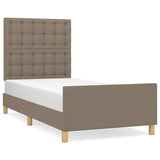 Vidaxl bedframe met hoofdeinde stof taupe 90x190 cm