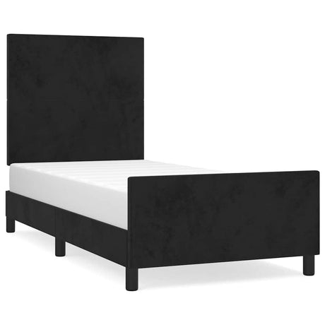 Vidaxl bedframe met hoofdeinde fluweel zwart 80x200 cm