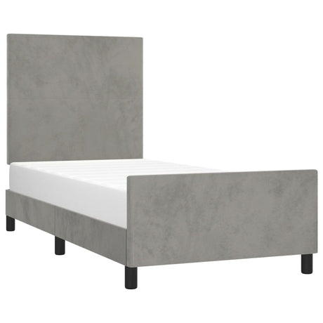 Vidaxl bedframe zonder matras 100x200 cm fluweel lichtgrijs