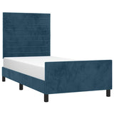 Vidaxl bedframe zonder matras 100x200 cm fluweel donkerblauw
