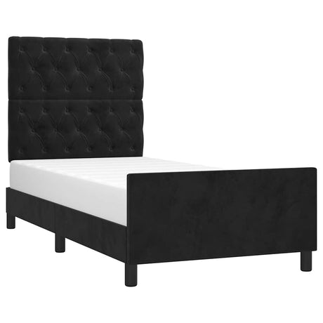 Vidaxl bedframe met hoofdeinde fluweel zwart 80x200 cm