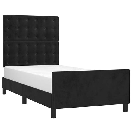 Vidaxl bedframe zonder matras 100x200 cm fluweel zwart