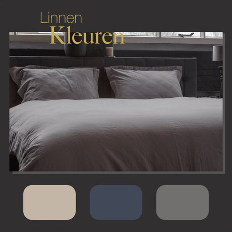 Ten Cate Premium-Leinen-Einzelbettbezug 140 x 200 220 cm, wolkiges Grau
