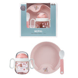 Mepal Geschirr Little Dutch Flowers und Schmetterlinge 3-teilig rosa
