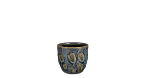 Helma pot rond blauw - h11,5xd12,5cm