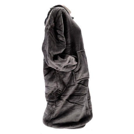 No brand Kapuzenpullover, kariert, Sherry, 70 x 110 cm, Anthrazit