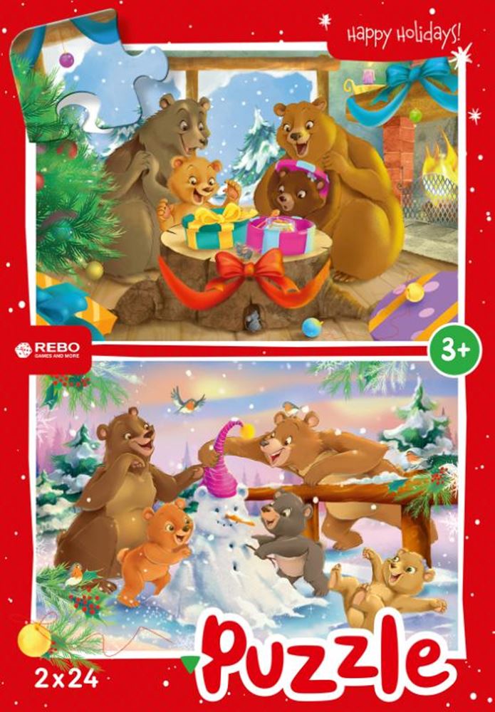 Rebo Puzzle 2x24 Teile - Weihnachten