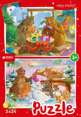 Rebo Puzzle 2x24 Teile - Weihnachten