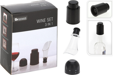 Ausgezeichnetes 3-in-1-Weinset für den Haushalt. Weinset 3-in-1