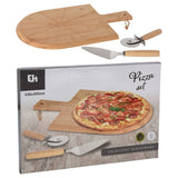 Ausgezeichnete 3-teilige Pizzasnijs-Set 43x30 cm Bambus