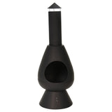 Prograrden Kamin mit Schornstein Umgebungs 110 cm Schwarz