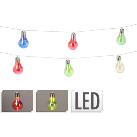 Einfache LED-Partybeleuchtung, 10 Lichter, mehrfarbig