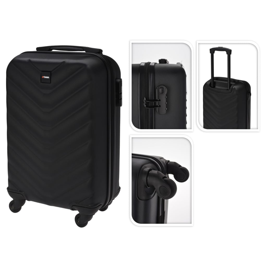 Proworld Koffer Diamantmuster 28 l Schwarz