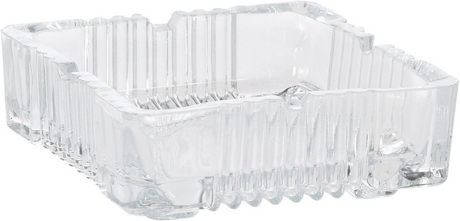 Asbak glas vierkant 10x10cm