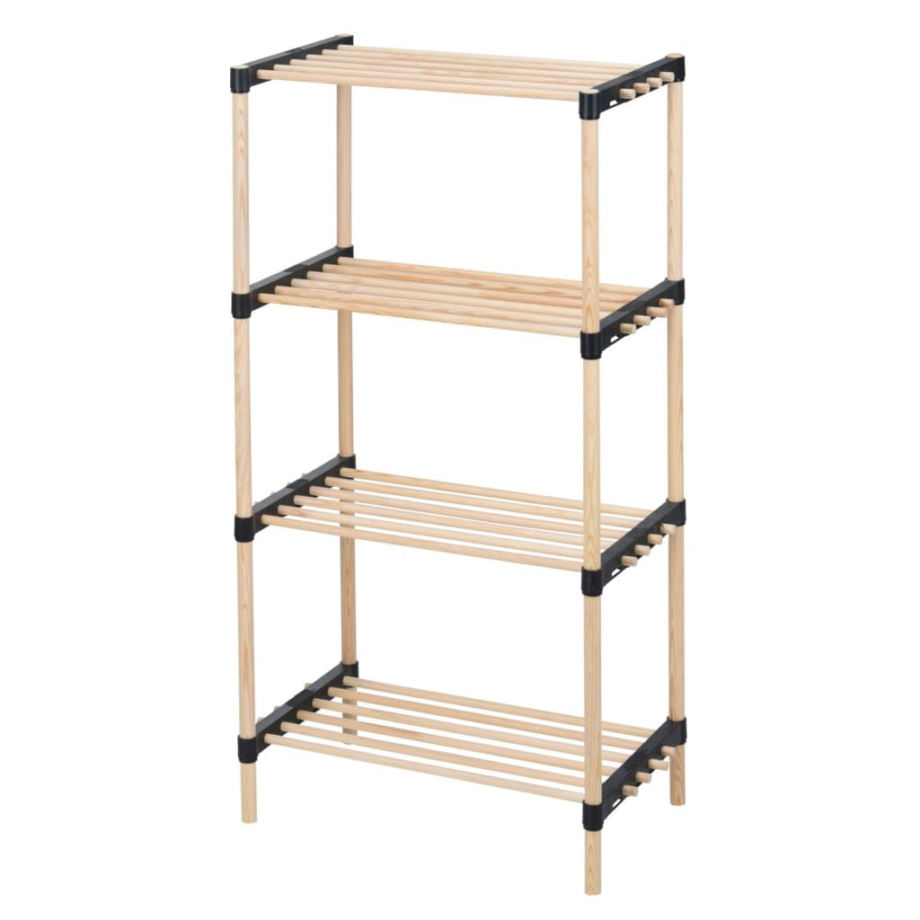 Aufbewahrungslösungen Schuhregal mit 4 Regalen 49x28x92,5 cm Holz
