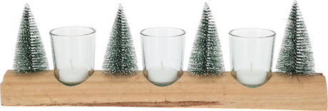 Home Styling Teelichthalter-Set Bäume 39x12cm