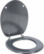Bathroom solutions toiletbril 45x37.5 cm zilver mdf