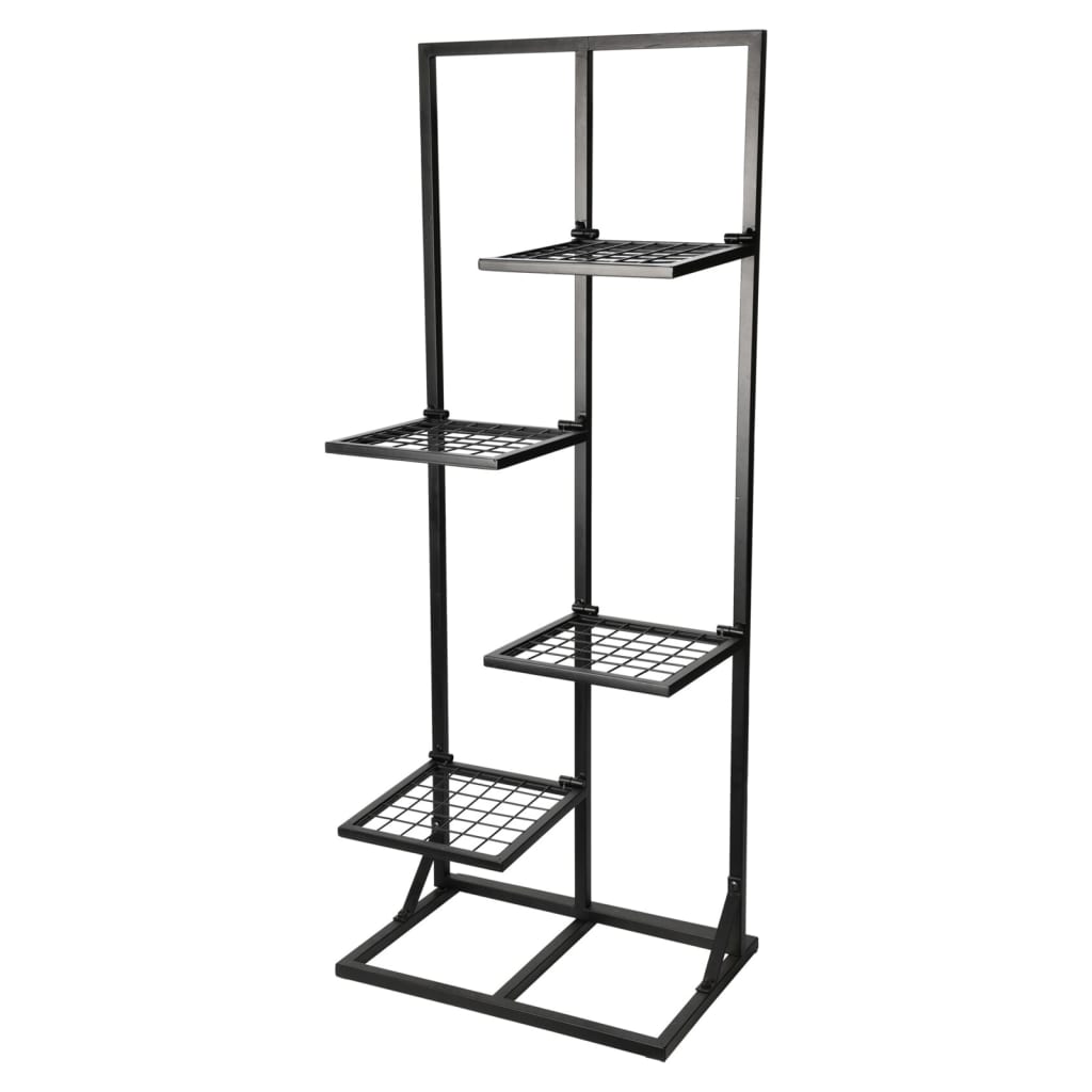 ProGarden Plant Rack mit 4 Regalen 40x27x102 cm Schwarz