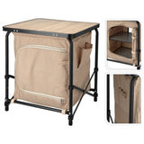 Redcliffs Camping Table mit Kabinett 48x48x53,5 cm Beige