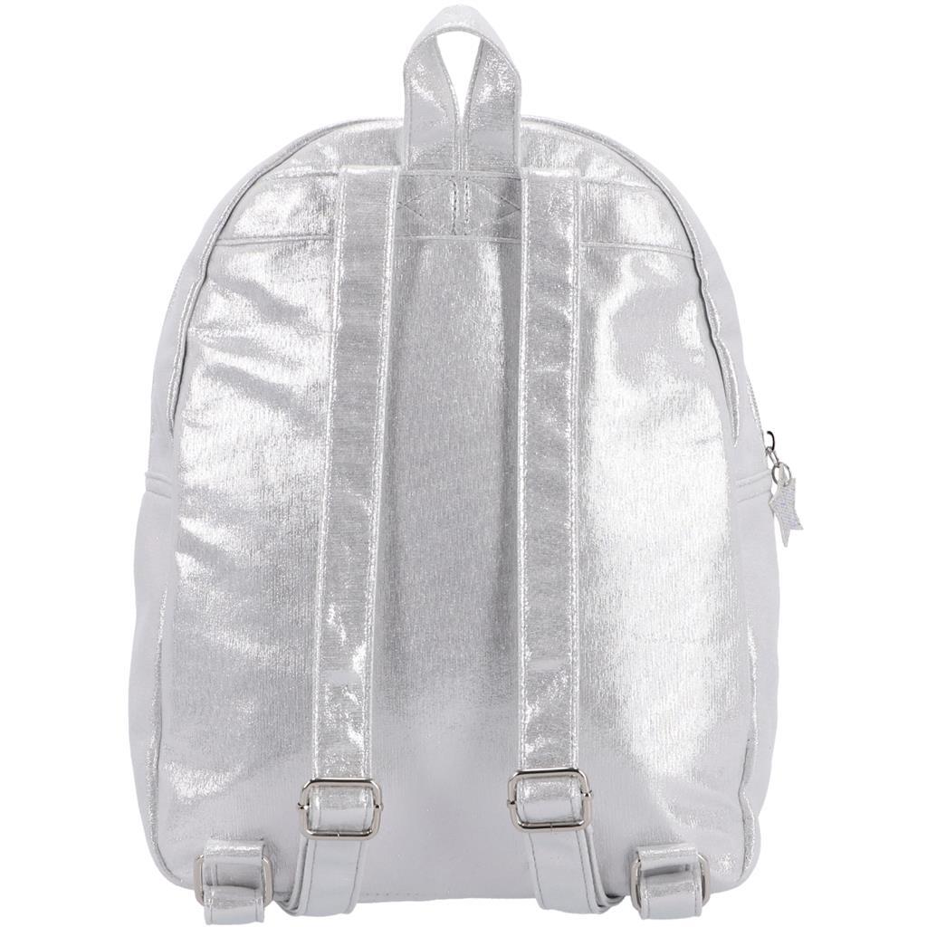 Basic-Rucksack mit Pailletten in Rosa und Silber