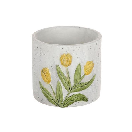 HBX Natural Living HBX Natural Living Blumentopf Tulpe gelb ø12,5xh11,3cm
