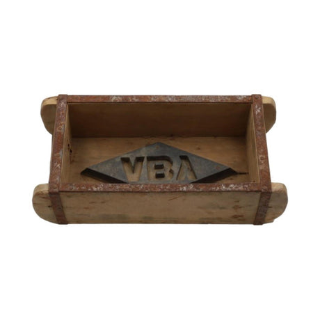 HBX Natural Living HBX Natural Living Pflanzgefäß, Vintage-Ziegelform-Matrixholz, 32 x 15 x 10 cm