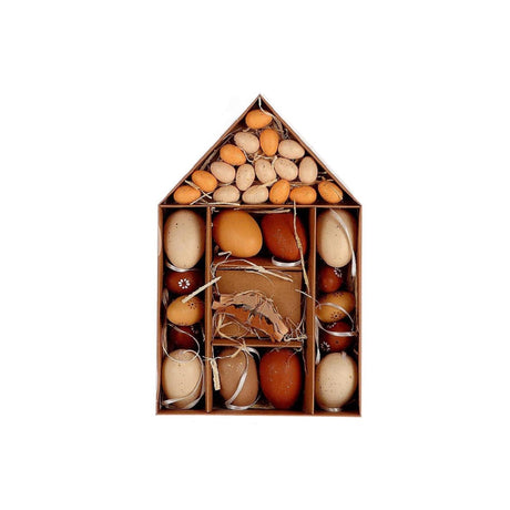 HBx Natural Living Osterei braun im Papphaus